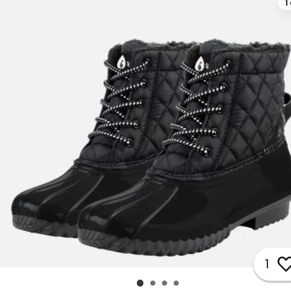 Sporto Ladies'Duck Boot Water Repellant, Black, New in Box